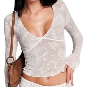 I.AM.GIA Yvette White Lace Top